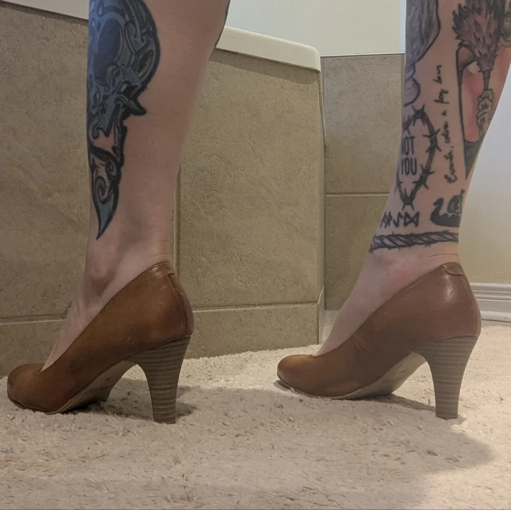 Lasocki Genuine Leather Light Brown Caramel Classic Low Heels SZ 38 (8 US) - Picture 14 of 14